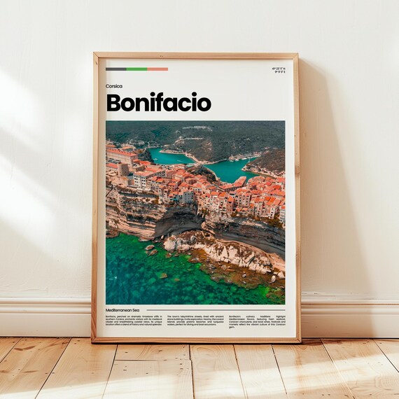 Bonifacio Poster Print Photo Wall Art Corsica Travel Gift