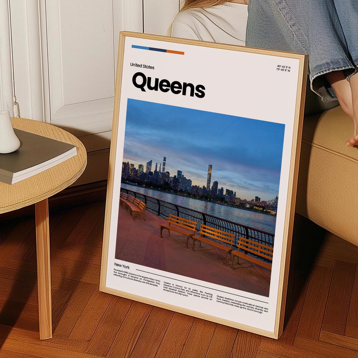 Queens Travel Poster Queens Poster Queens Photo Poster Queens Art Print Queens Art Usa Poster Usa Travel Poster Travel Gift - Image 3