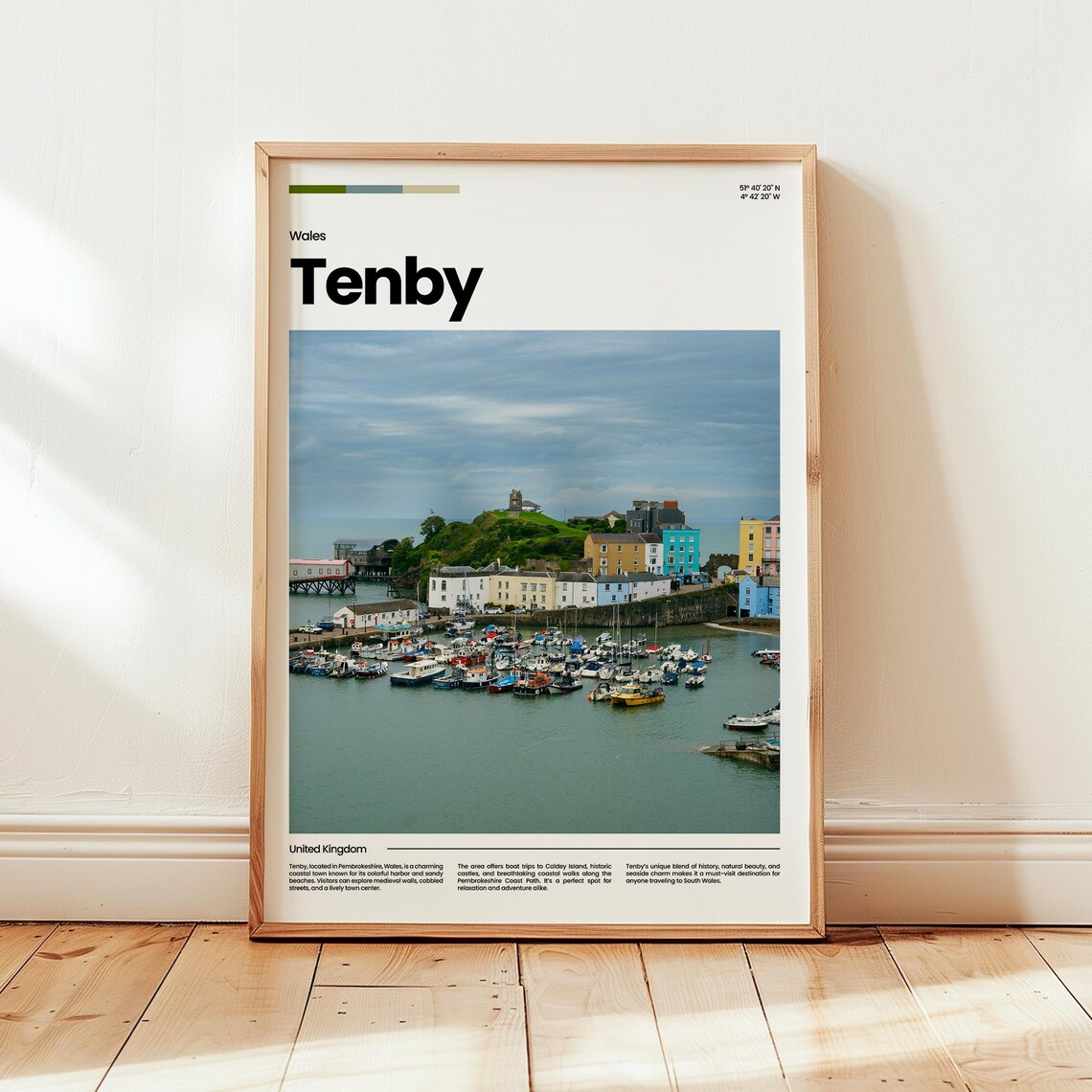 Tenby Poster Print Photo Travel Wales Gift