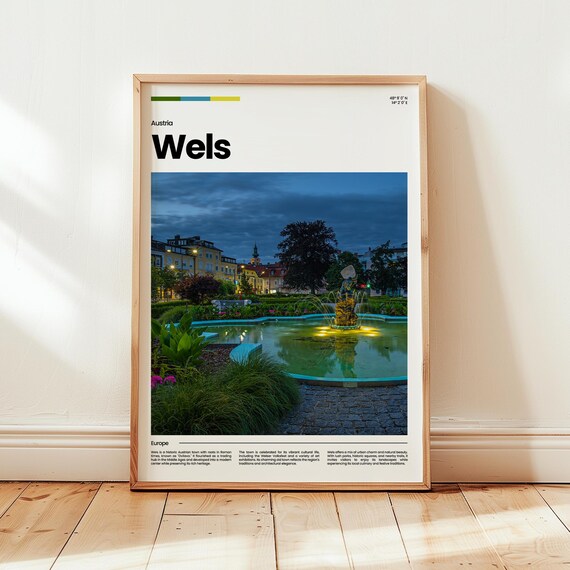 Wels Poster Print Photo Wall Art Austria Travel Gift