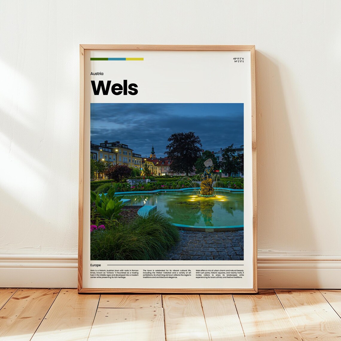 Wels Poster Print Photo Wall Art Austria Travel Gift