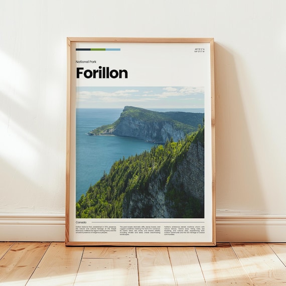 Forillon National Park Quebec Rugged Cliffs Coastal Photo Poster