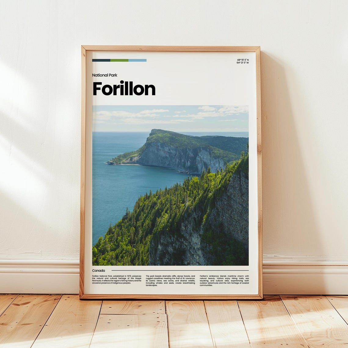 Forillon National Park Quebec Rugged Cliffs Coastal Photo Poster