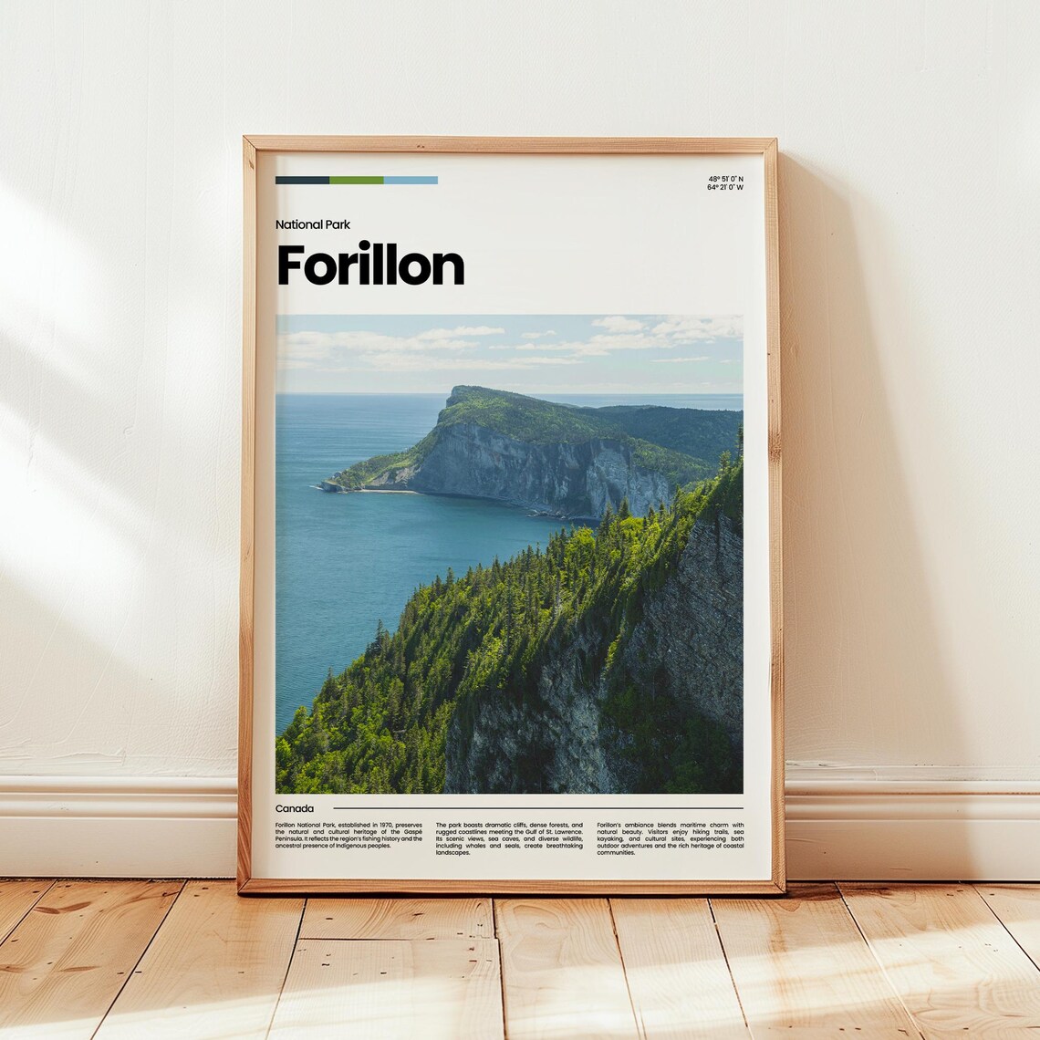 Forillon Poster Print Photo Wall Art Canada Travel Gift