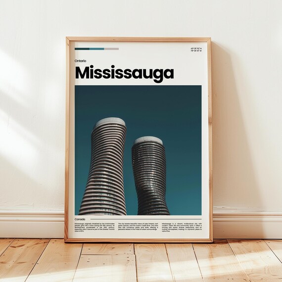 Mississauga Poster Print Photo Wall Art Canada Travel Gift