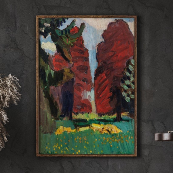 Henri Matisse Purple Beeches Print Landscape Wall Art Botanical Housewarming