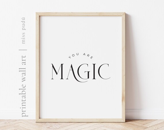 You Are Magic Download Minimalist Bohemian Home Decor Print Wall Art Black And White Boho Prints Children Room Nursery