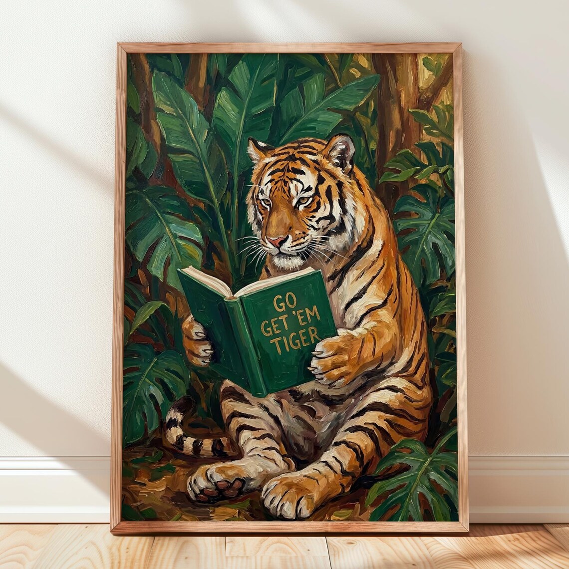 Go Get Em Tiger Funny Motivational Art Print