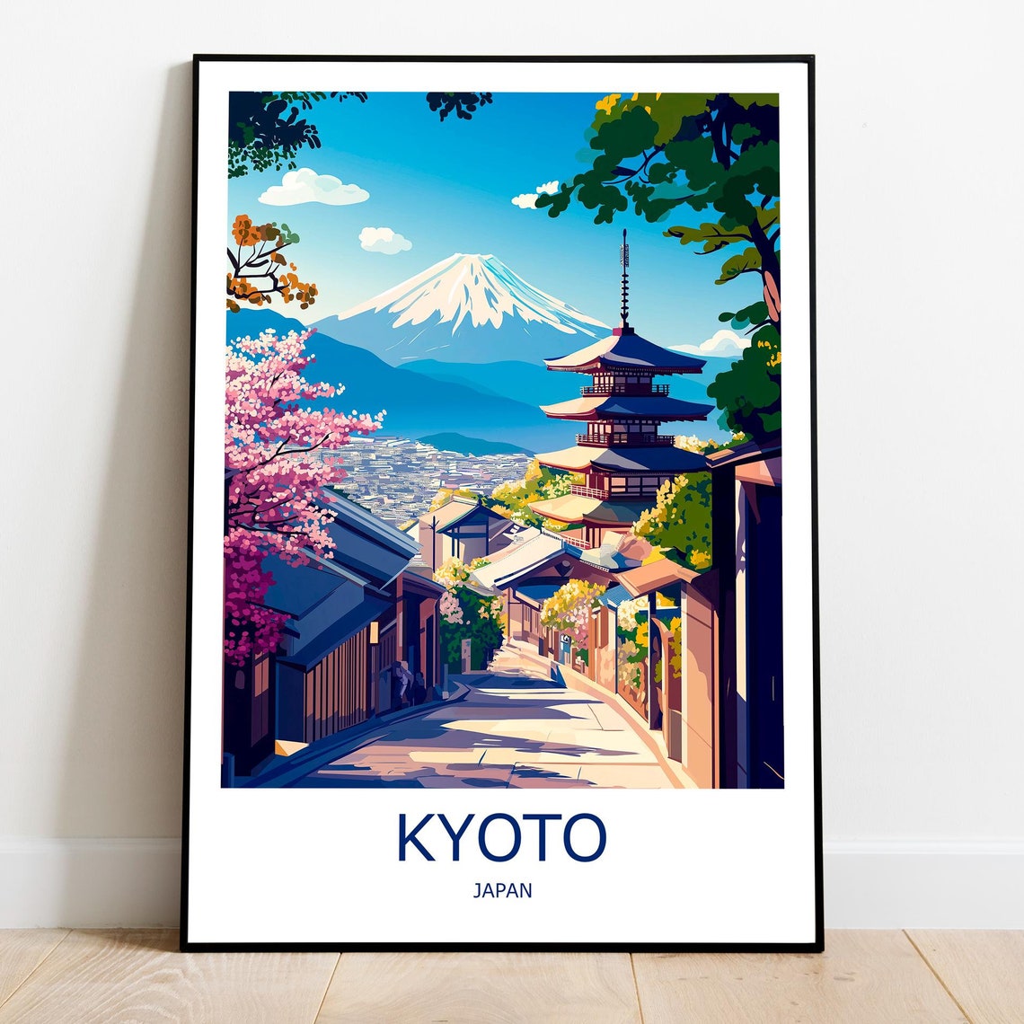 Kyoto Travel Print Kyoto Wall Art Kyoto Travel Poster Kyoto Gift Art Kyoto Wall Decor Home Japan Travel Print Japan Wall Art Kyoto Print