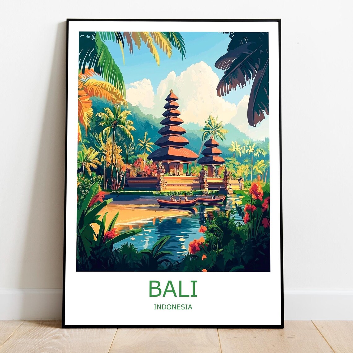 Bali Travel Print Bali Wall Art Bali Travel Poster Bali Gift Art Bali Wall Decor Home Indonesia Travel Print Indonesia Wall Art Bali Print