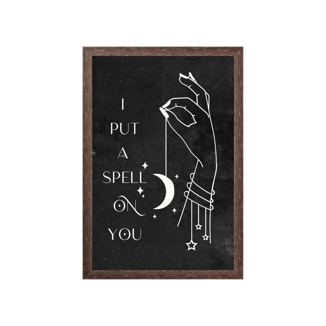 I Put A Spell On You Celestial Hand And Moon Witchy Wall Poster - Image 2