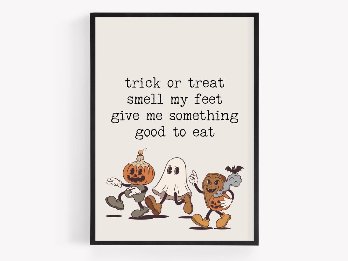 Halloween Decor Halloween Wall Art Halloween Poster Funny Halloween Print Cute Halloween Art Ghost Decor Art - Image 6