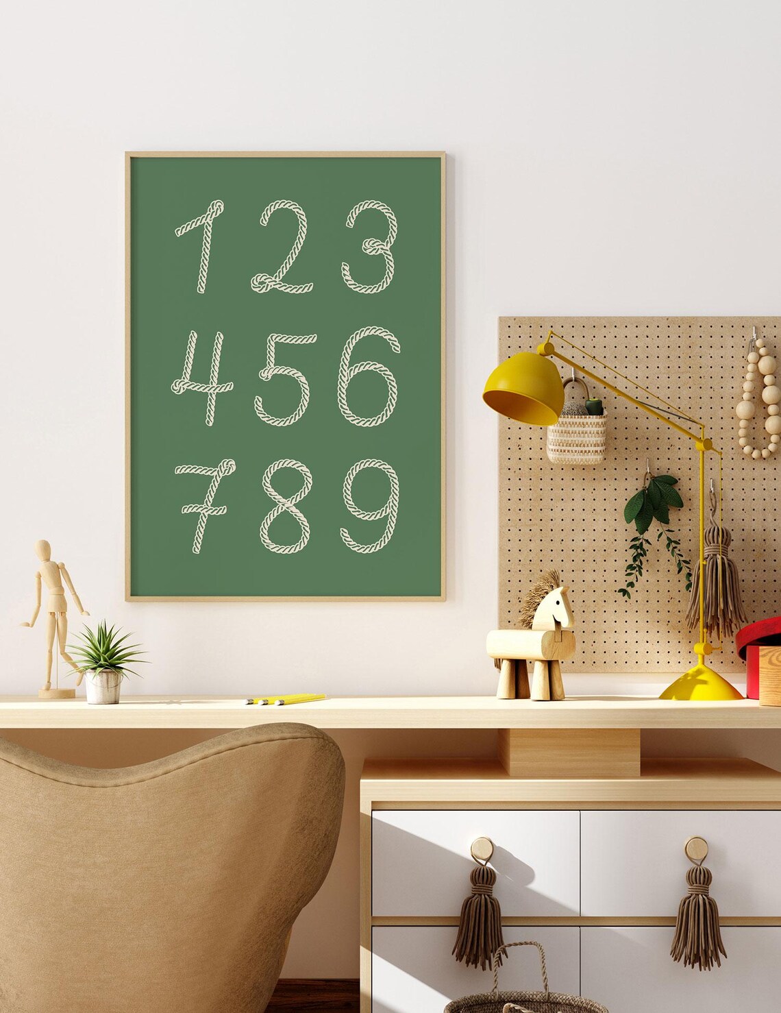 Whimsical Counting Numbers Poster, Cute Cowboy Style - Image 3