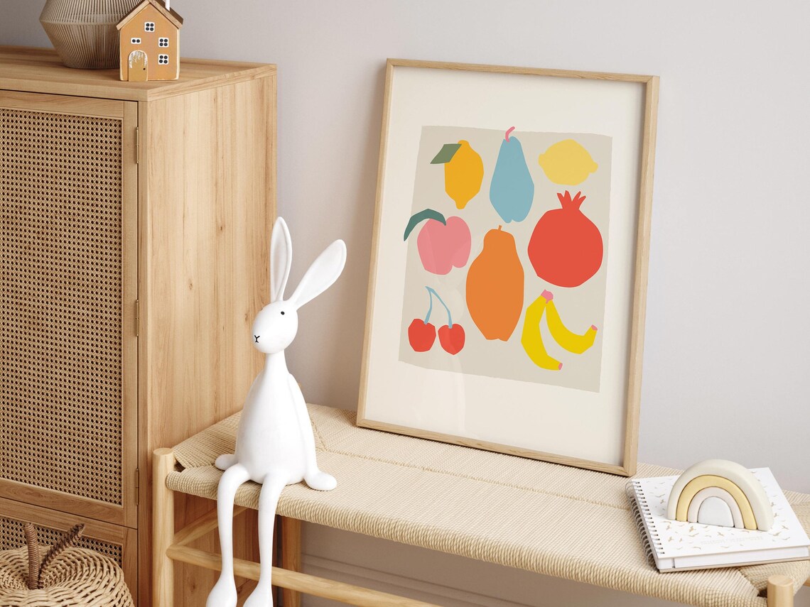 Tutti Frutti Kids Room Fruit Poster, Matisse Style - Image 5