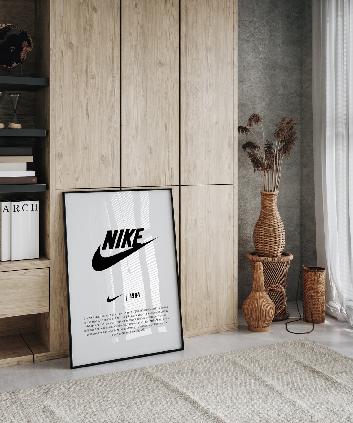 Nike 1994 Air Unlimited Minimalist Sneaker History Logo Wall Art - Image 3