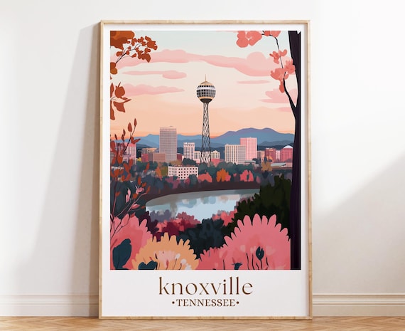 Knoxville Tennessee Sunsphere Skyline River Sunset City View Poster