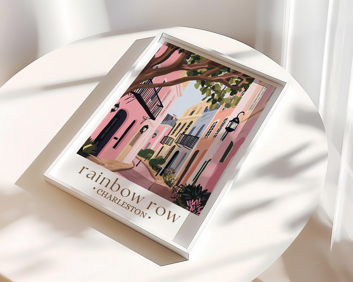 Charleston Rainbow Row, South Carolina Art Print - Image 3