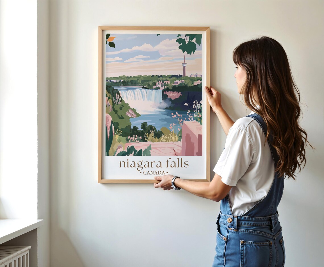 Niagara Falls Travel Poster, USA Canada Travel Gift - Image 2