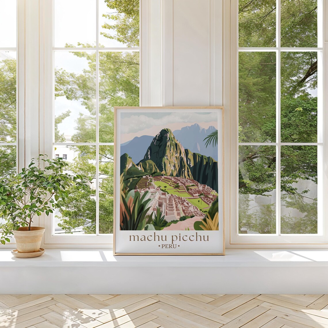 Machu Picchu Travel Poster, Peru Landscape Art Print - Image 2