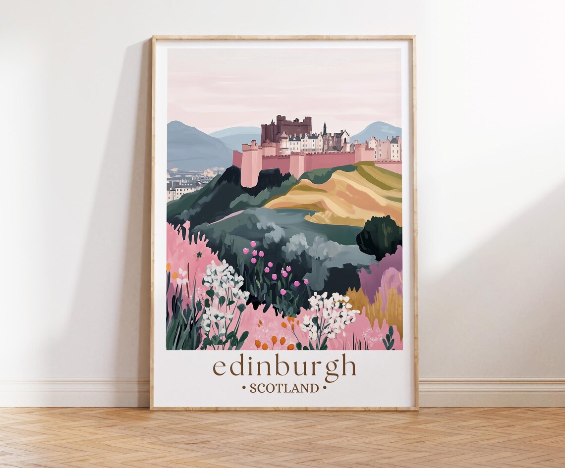 Edinburgh Castle, Scotland Travel Poster Print
