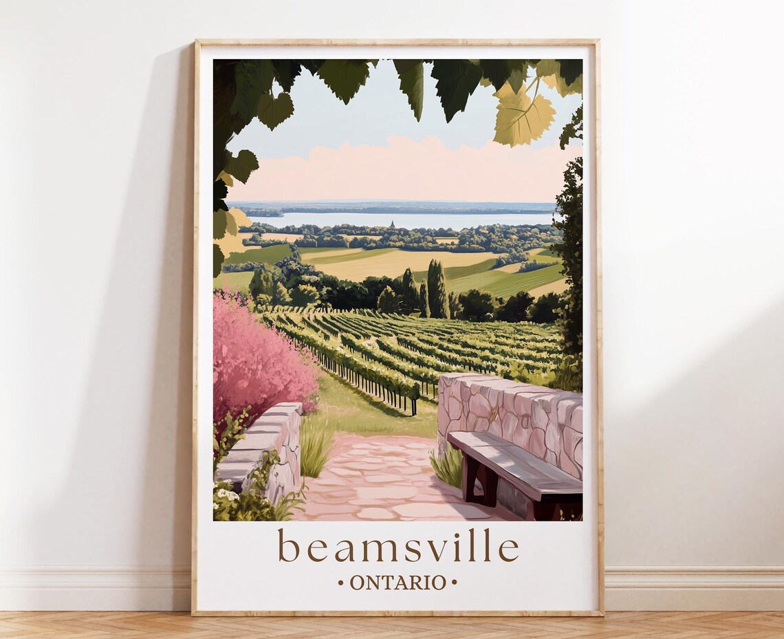 Beamsville Ontario Travel Poster, Countryside Print