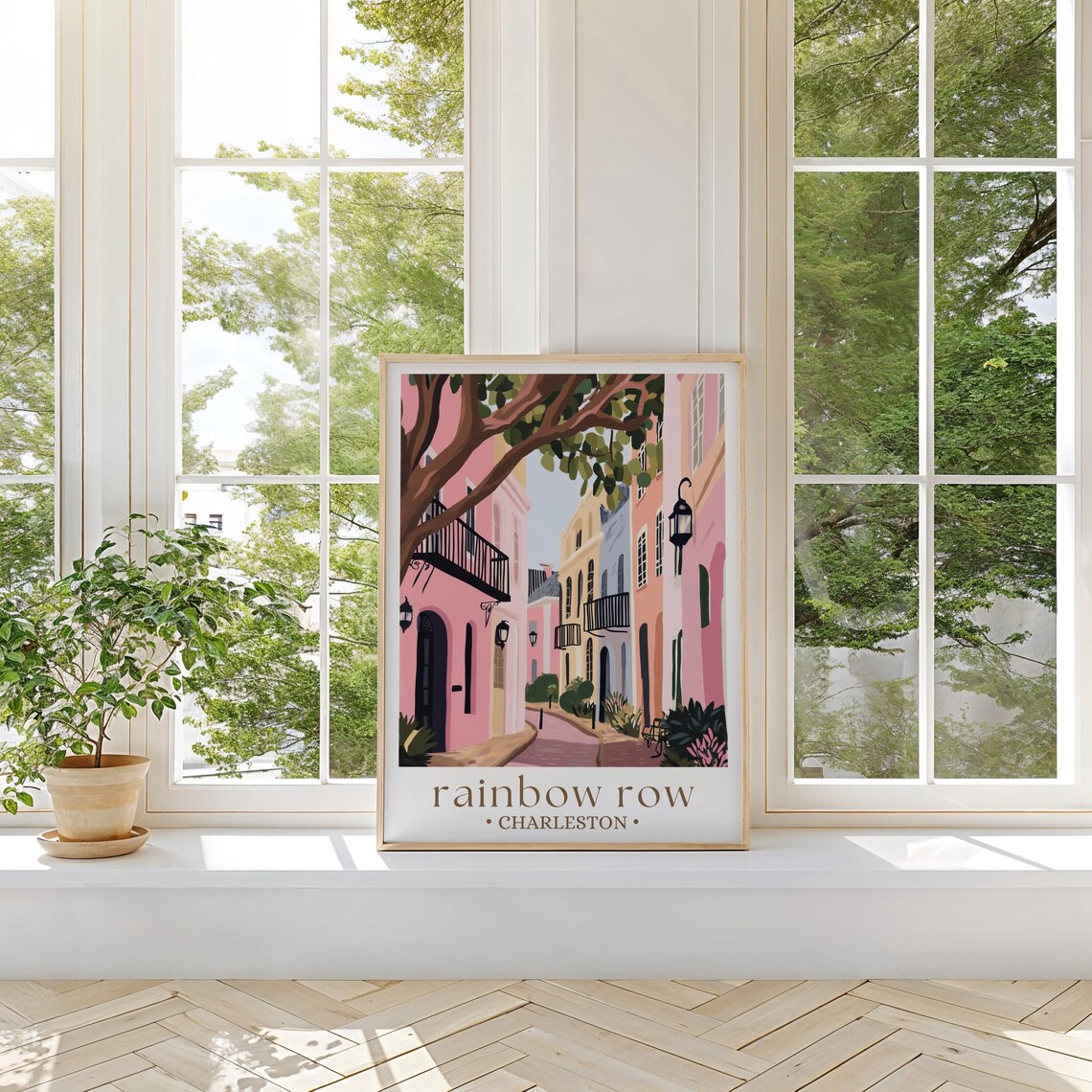 Charleston Rainbow Row, South Carolina Art Print - Image 2