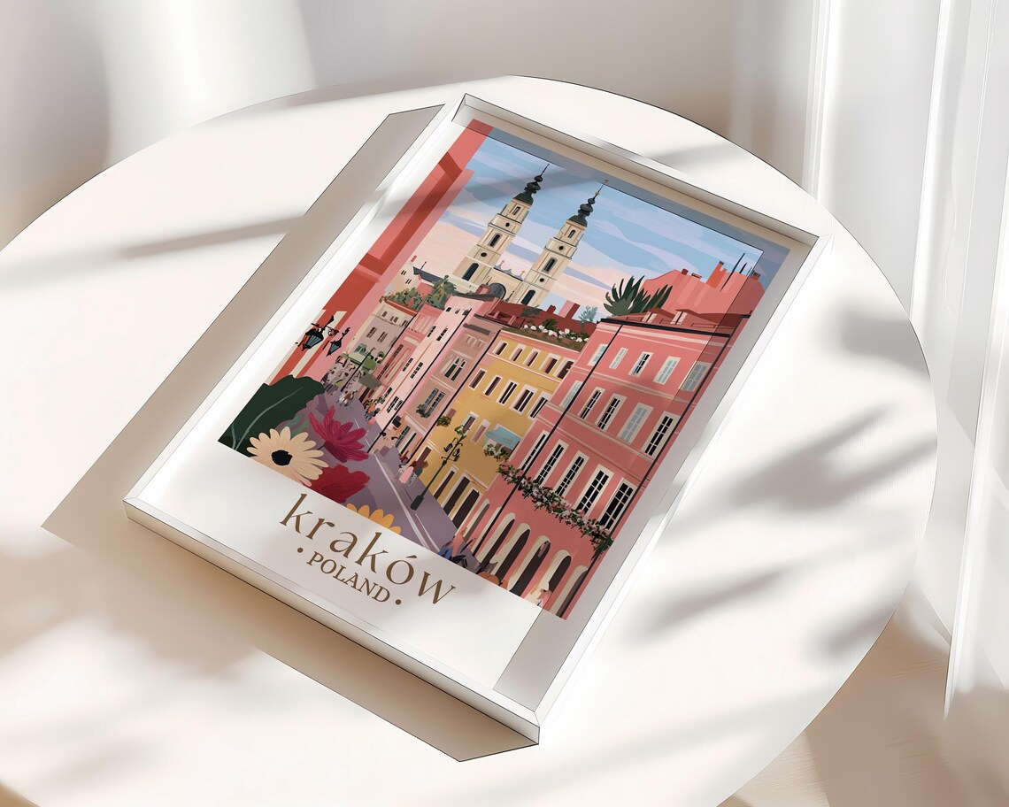 Krakow Travel Print Poland Krakow Poster Poland Poster Custom Travel Print Poland Print Poland Krakow Wall Art Polish Print - Image 2