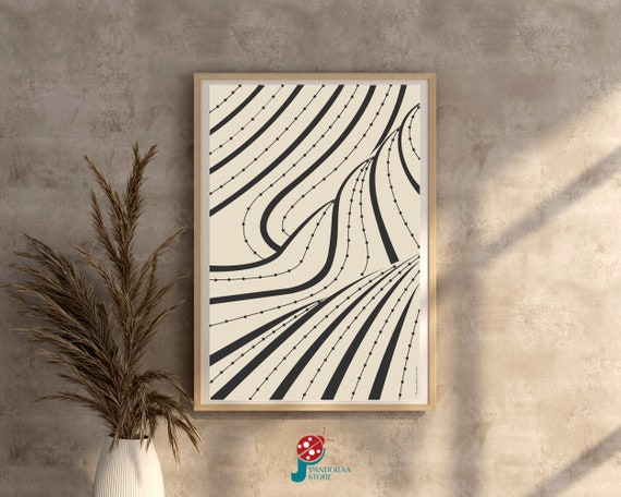 Curved Line Boho Geometric Wall Art