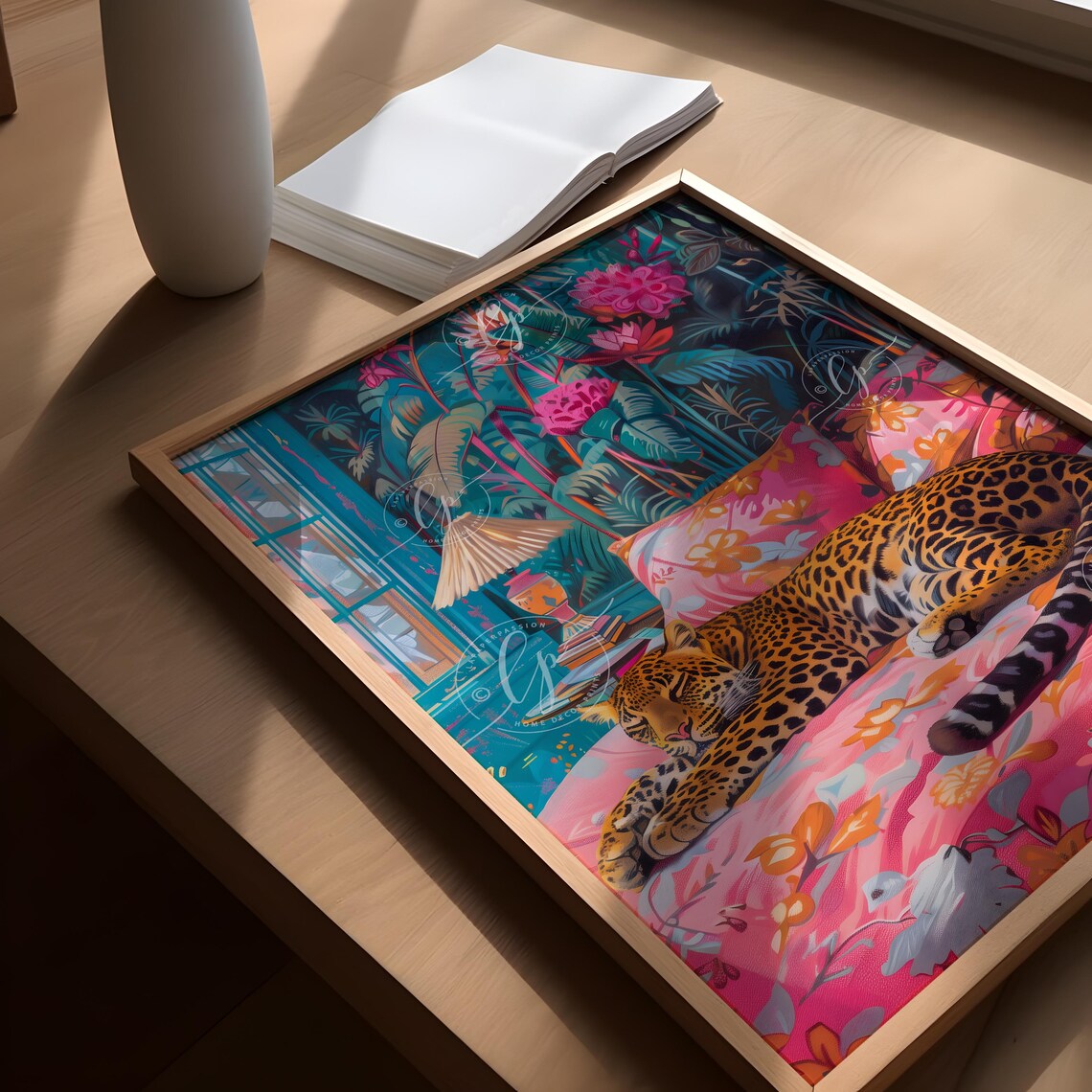 Leopard Art Print, Bohemian Bedroom Decor - Image 3