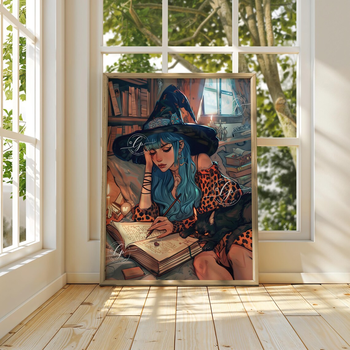 Witch Wall Art, Modern Halloween Decor - Image 4