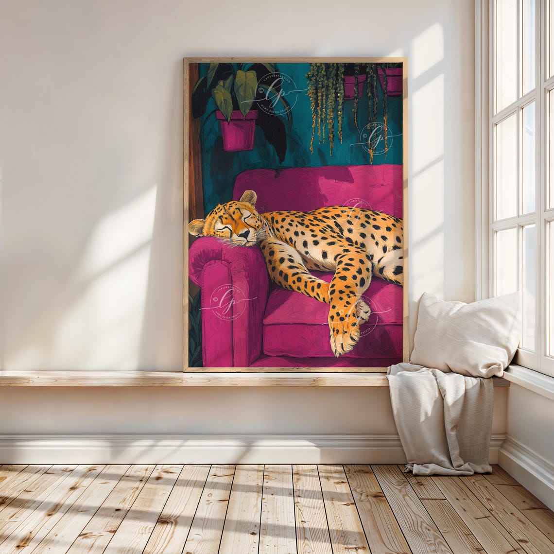 Cheetah Leopard Art Print, Eclectic Modern Decor - Image 5