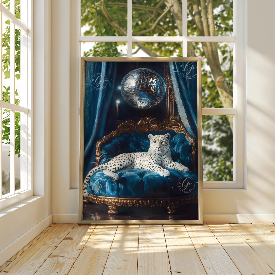 Leopard Print Disco Ball, Maximalist Poster - Image 3
