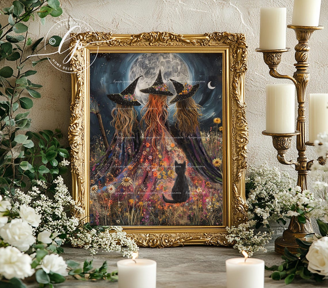 A Coven Of Witches Art Print, Mystical Decor - Image 3