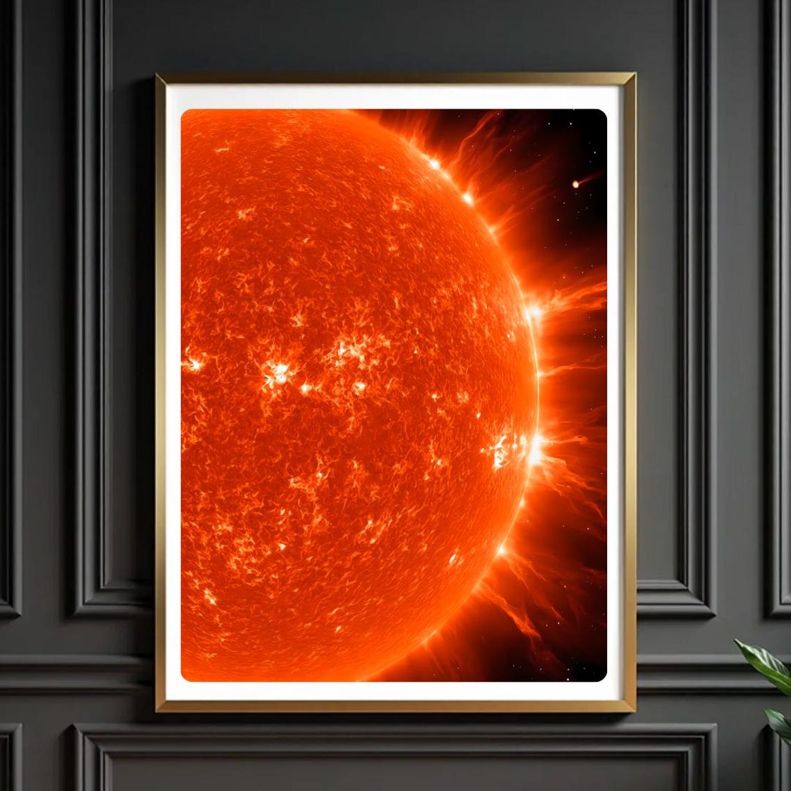 Sun Surface Close Up Solar Flare Astrophotography Art Poster
