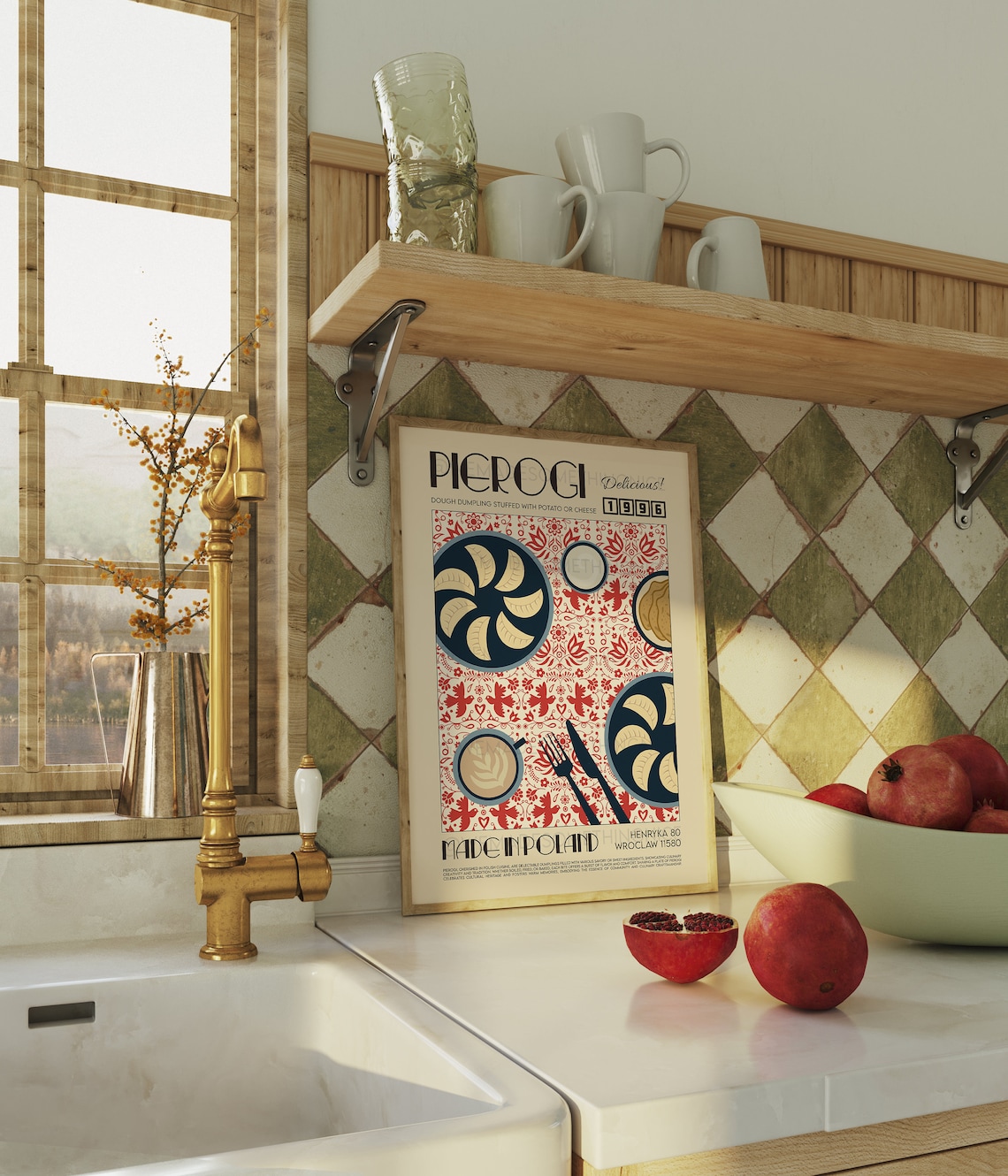 Pierogi Retro Kitchen Art Print, Modern Decor - Image 4