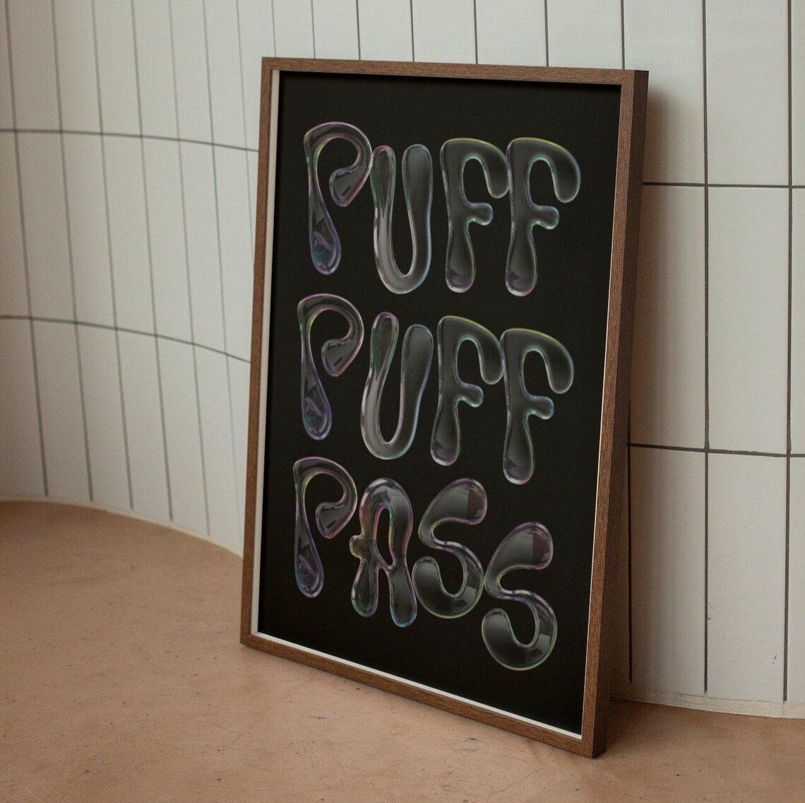 Puff Puff Pass Wall Print Psychedelic Wall Art Prints Funny Large Art Prints Boyfriend Gift - Image 2