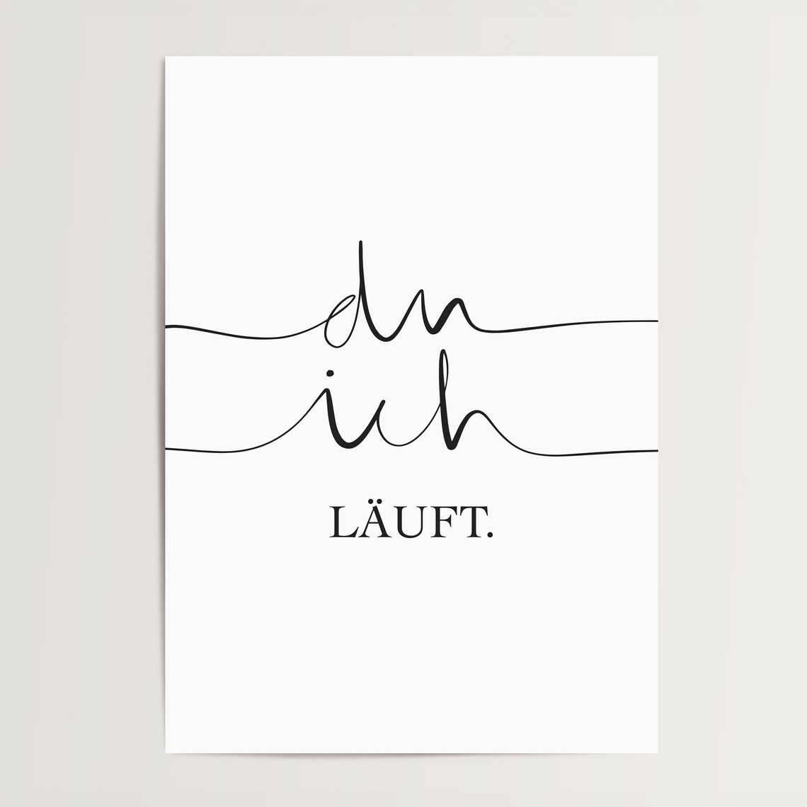 Du Ich Luft Typography Love Poster Print - Image 4