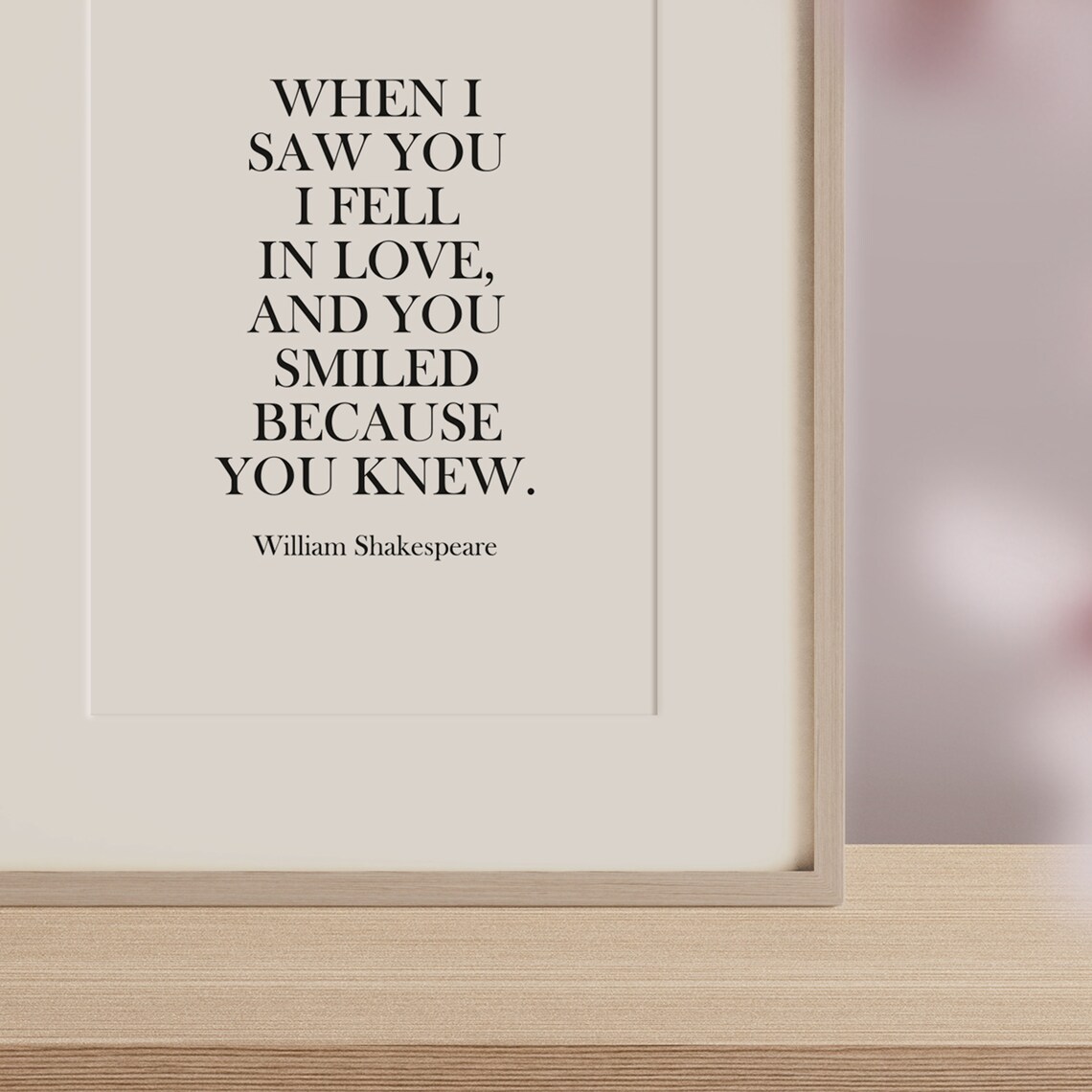 When I Saw You I Fell In Love Quote Art Print - Image 3