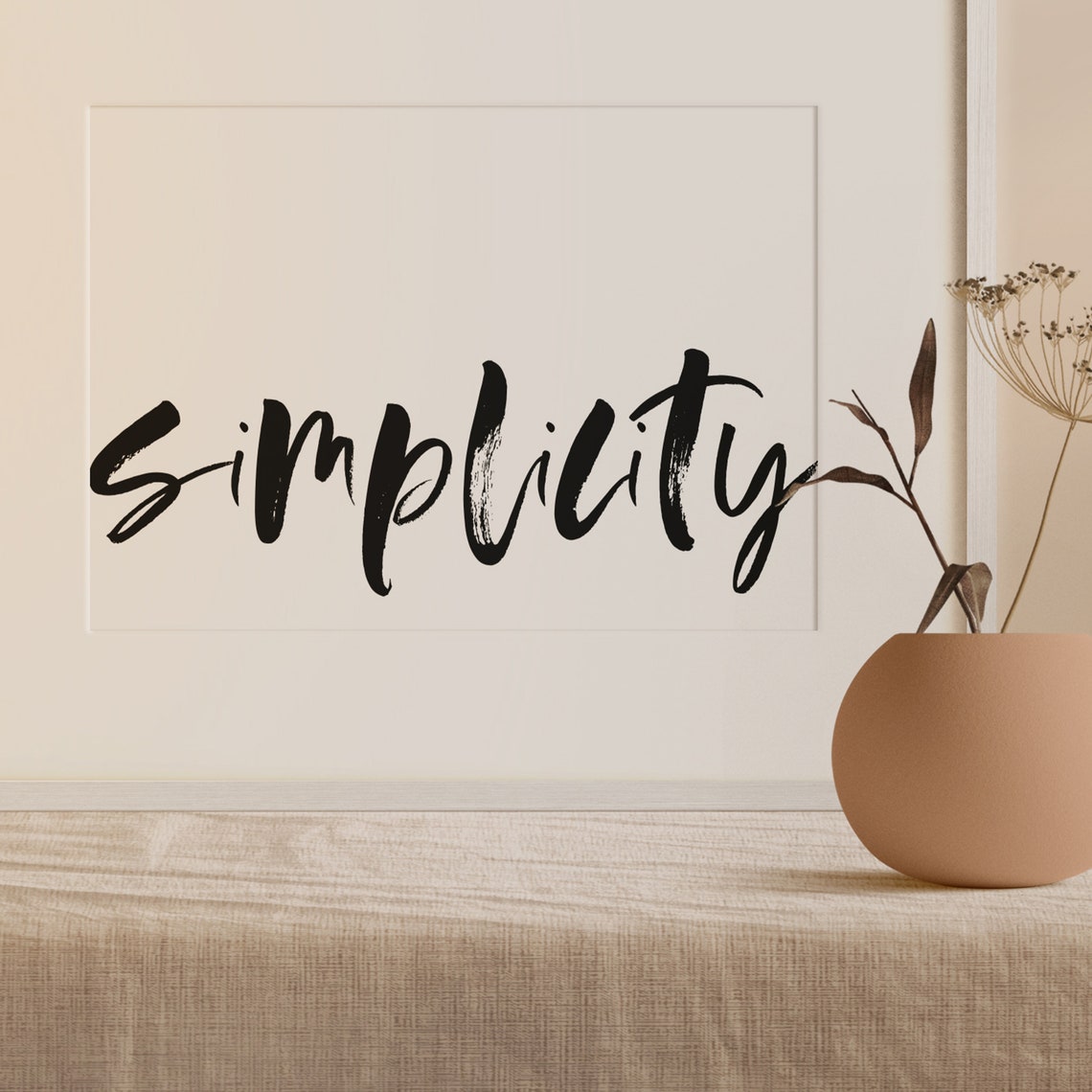 Simplicity Bold Brush Script Modern Minimalist Typography Poster - Image 3