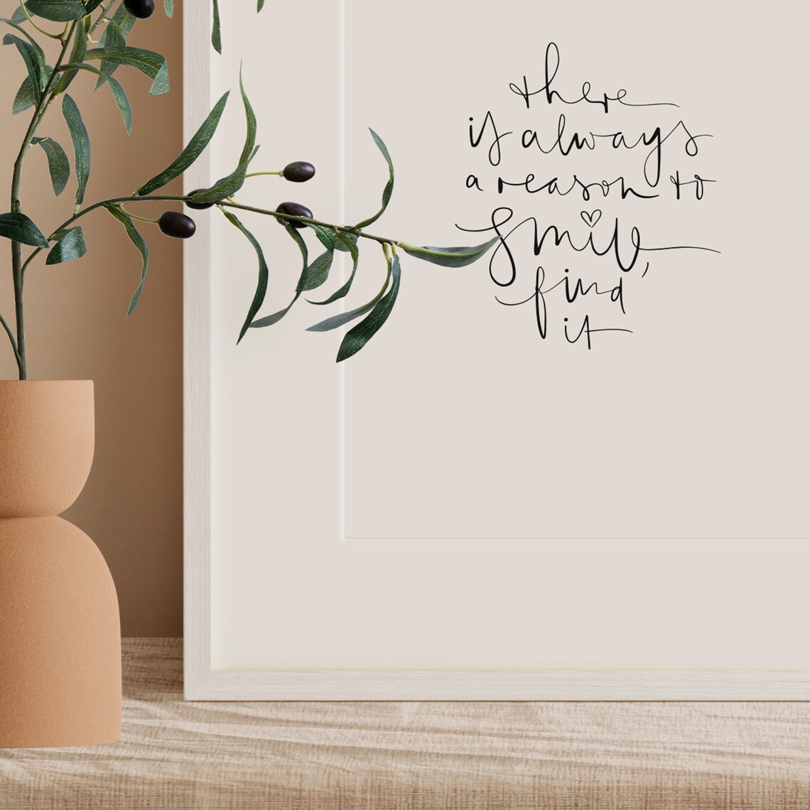 There Is Always A Reason To Smile Quote Art Print - Image 3