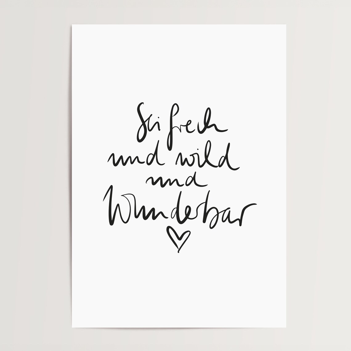 Sei Frech Und Wild Und Wunderbar Typography Art Print - Image 4