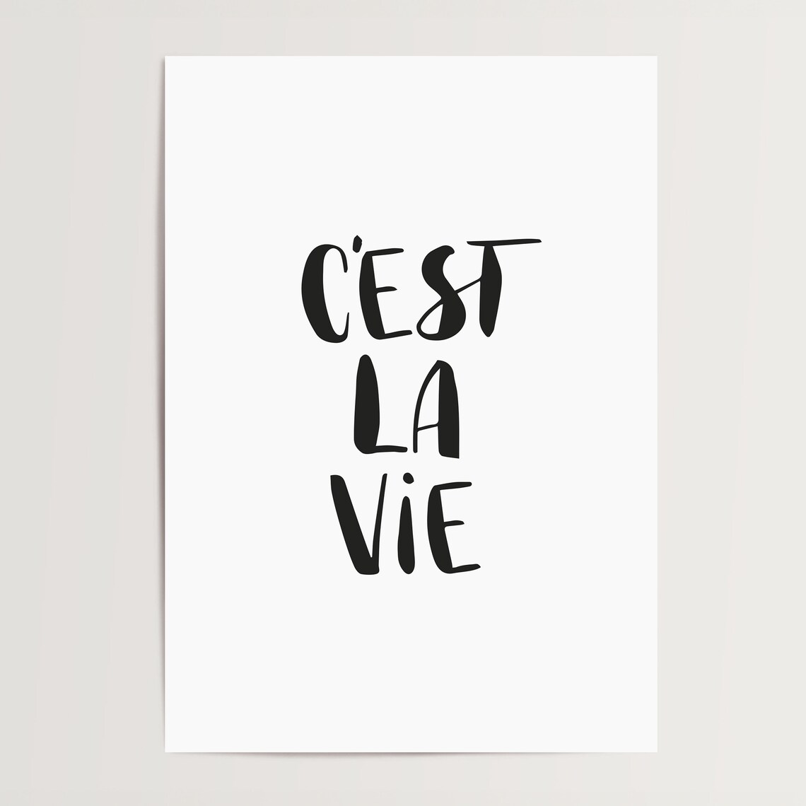 Cest La Vie French Life Typography Art Print - Image 4