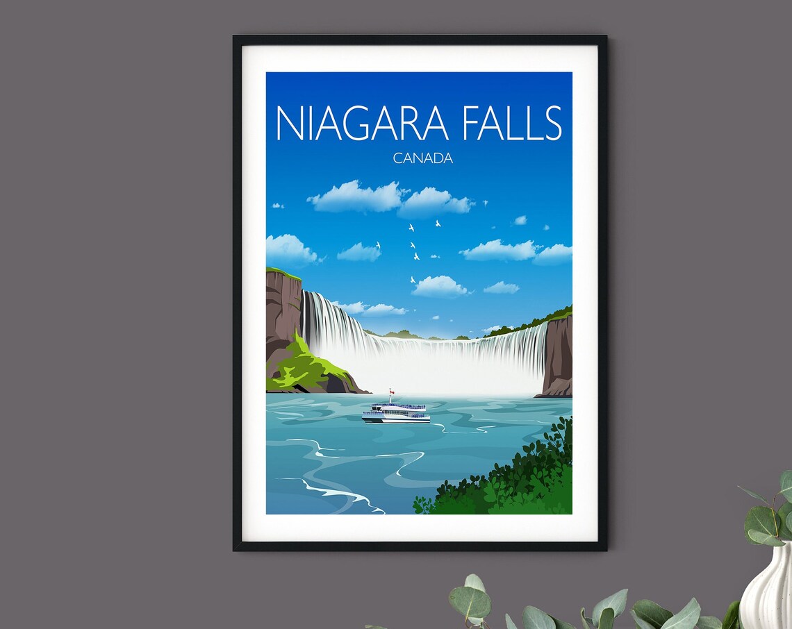 Niagara Falls Travel Poster, Ontario Canada Travel Print - Image 5