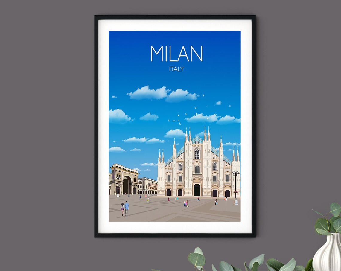 Milan Travel Poster, Italy City Art Print - Image 5