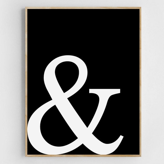 Ampersand Typography Art Print, Office Wall Decor