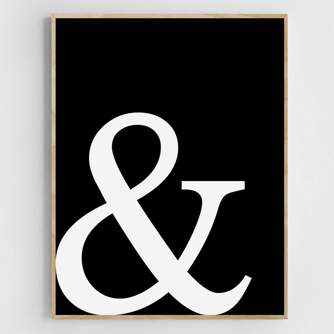 Ampersand Typography Art Print, Office Wall Decor