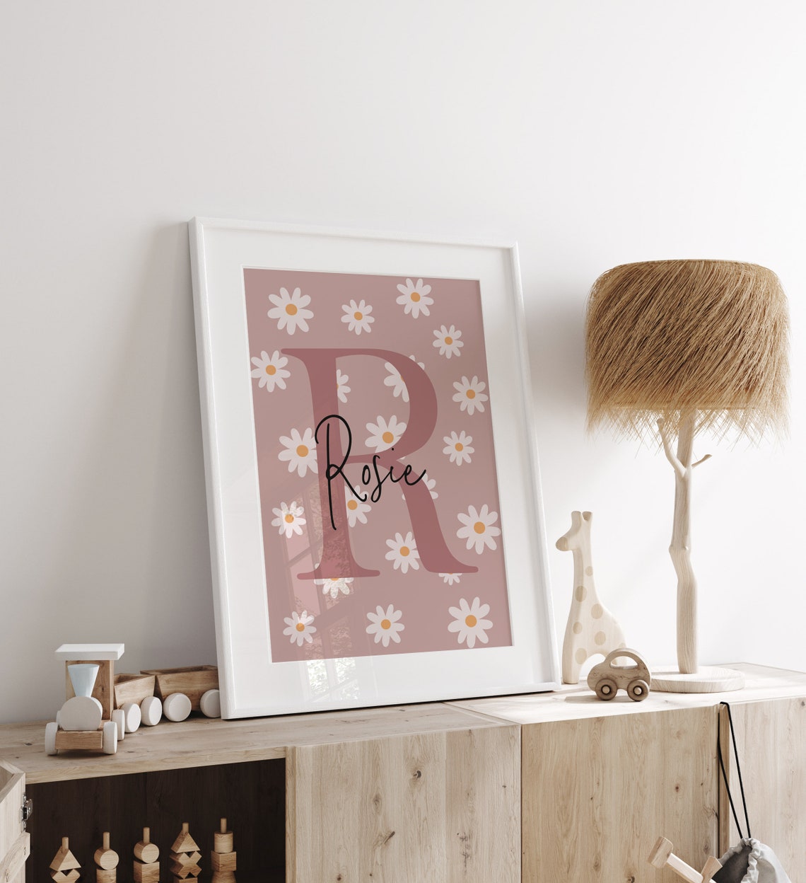Girl Power Dusky Pink Print Girl Power New Baby Girl Gift Prints For Girls Gift For Baby Girl Nursery Print Dusky Pink - Image 2