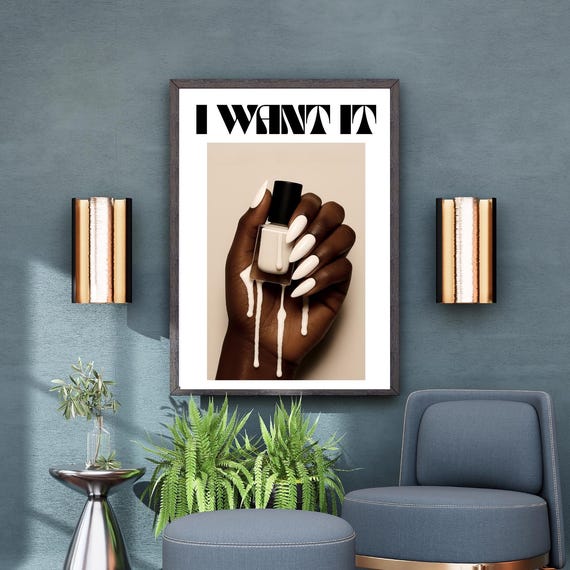 Editorial Style Beauty Salon Prints Nail Art Luxury Studio Decor Tech Gift Fashion Poster Artists
