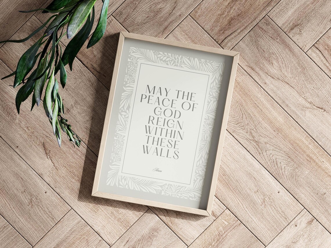 May The Peace Of God Reign Within These Walls Blessing Poster - Image 2