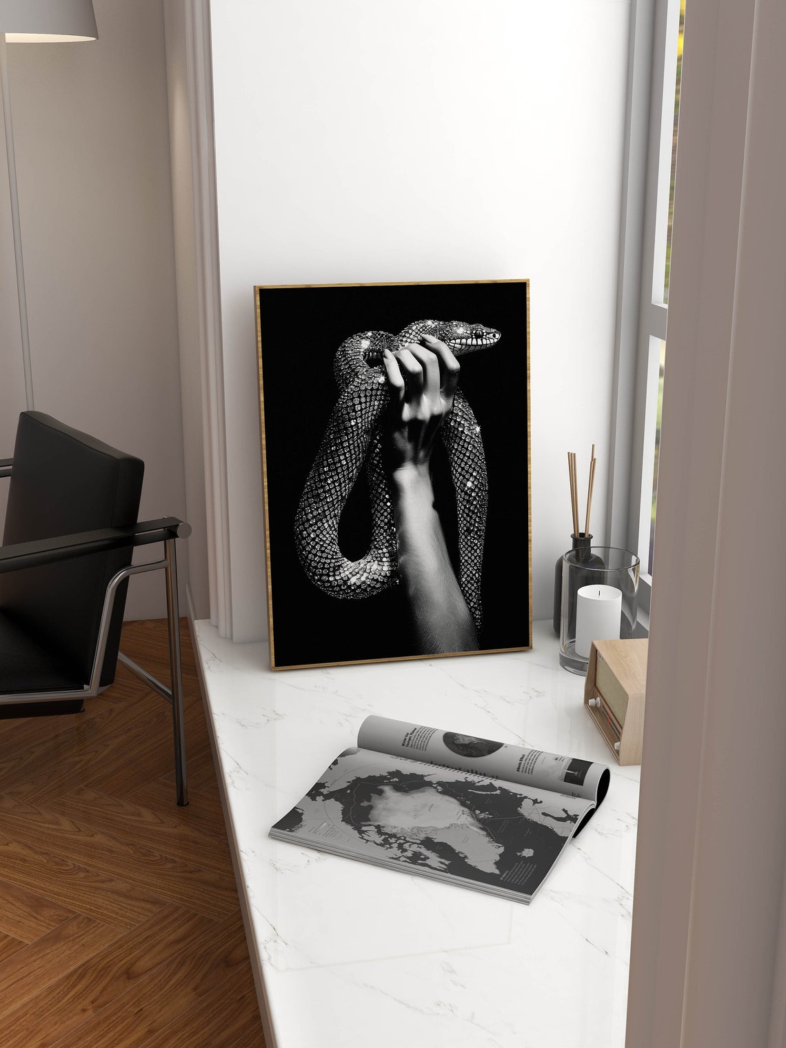 Surreal Art Fashion Print Goth Decor Black Wall Art Moody Wall Art Grunge Room Decor Fashion Wall Art Dark Moody Art Y2k Aesthetic Poster - Image 3